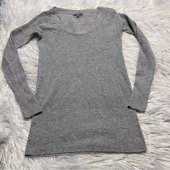 James Perse Light Gray Textured Knit Top Wool and cashmere - Picture 1 of 7